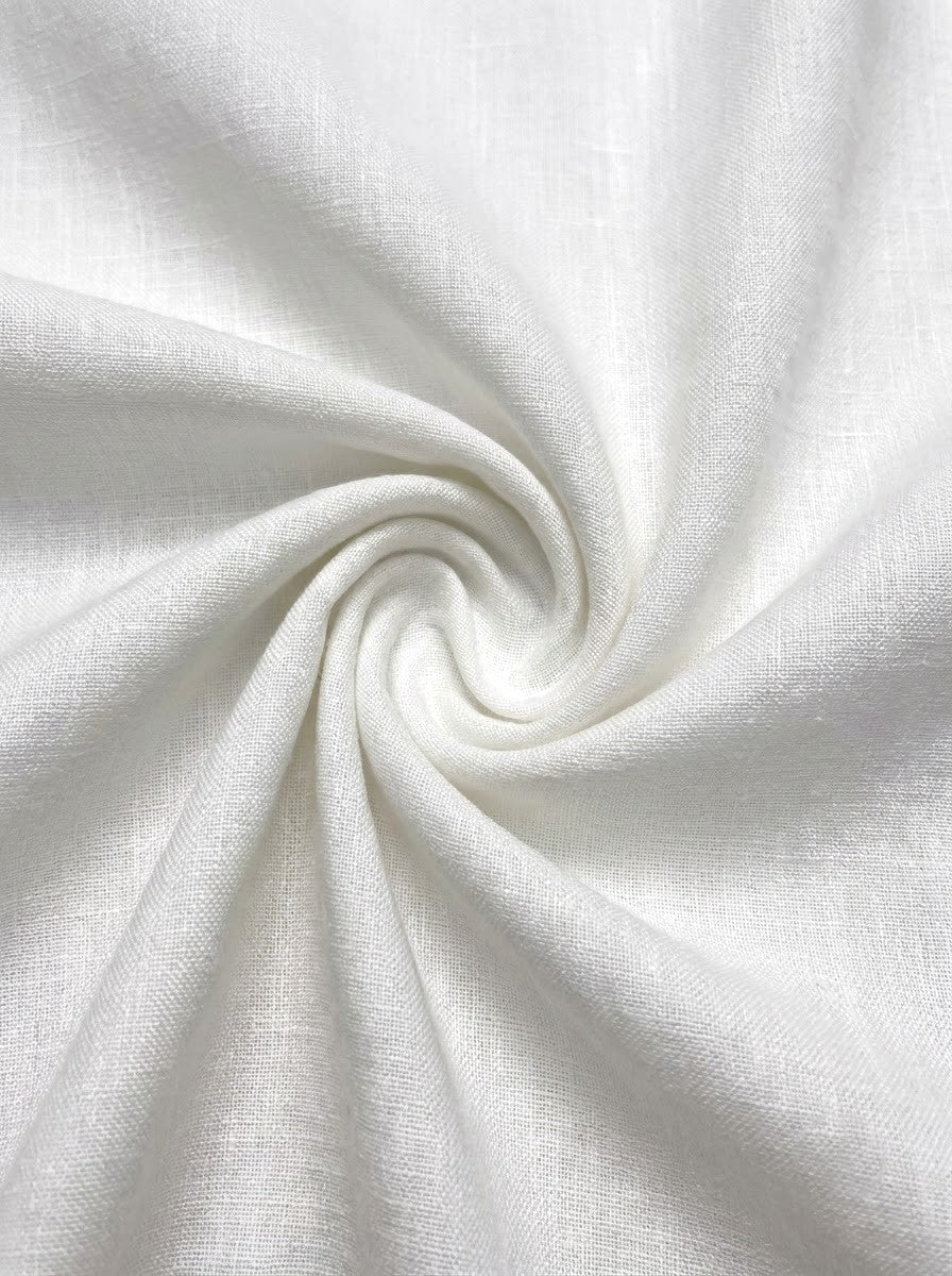 Estate White Linen Shirt Fabric